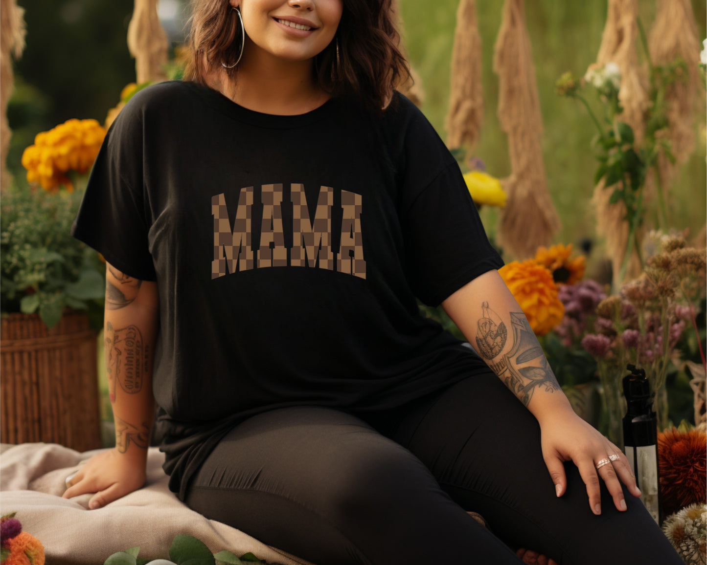 Checkered MAMA T-Shirt